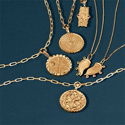 Wicked by REEDS Jewelers | Wicked Jewelry Gold Vermeil Reversible Medallion Necklaces Wicked by REEDS Jewelers | Wicked Jewelry Gold Vermeil Reversible Medallion Necklaces | REEDS Jewelers