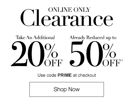 Take an additional 20% off already reduced items - Use Code PRIME at checkout