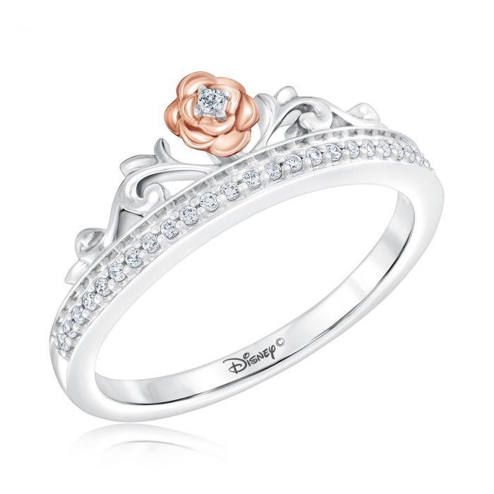 Enchanted Disney Belle Rose Tiara Ring