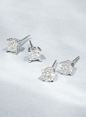 Diamond Stud Earring Collection White gold diamond stud earrings
