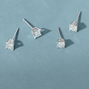 Diamond Solitare Earrings