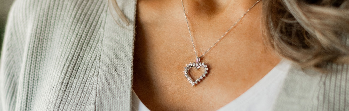 Tiny Lock with Heart Cut-Out Pendant Necklace