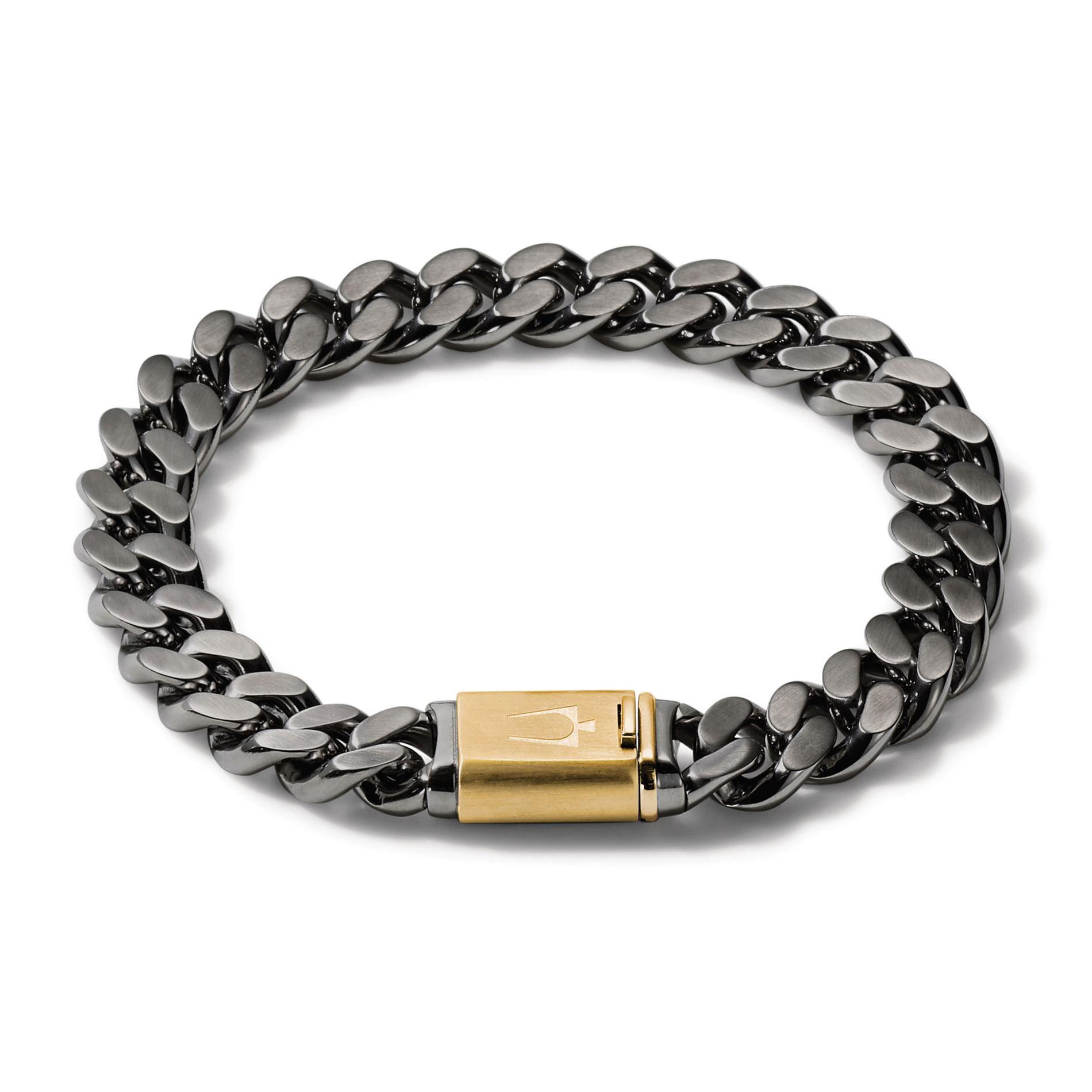 Men S Gucci Sterling Silver Ghost Motif Id Chain Bracelet Reeds Jewelers