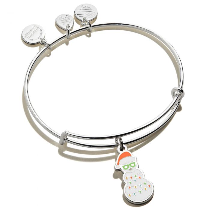 Alex and Ani REED BEADED Shiny Gold Finish Bangle New W// Tag Card /& Box