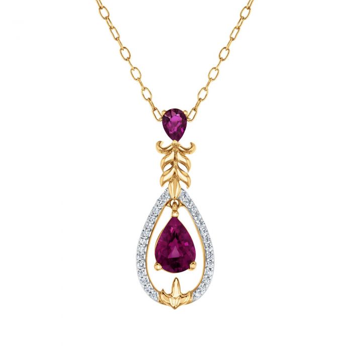 Enchanted Disney Fine Jewelry Anna's Frozen 2 Rhodolite and
