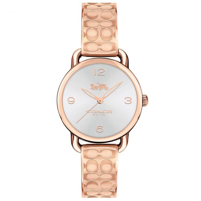 Las Coach Delancey Etched Rose Gold Tone Stainless Steel Bangle Bracelet Watch 14502893 Las Coach Delancey Etched Rose Gold Tone Stainless Steel Bangle Bracelet Watch 14502893