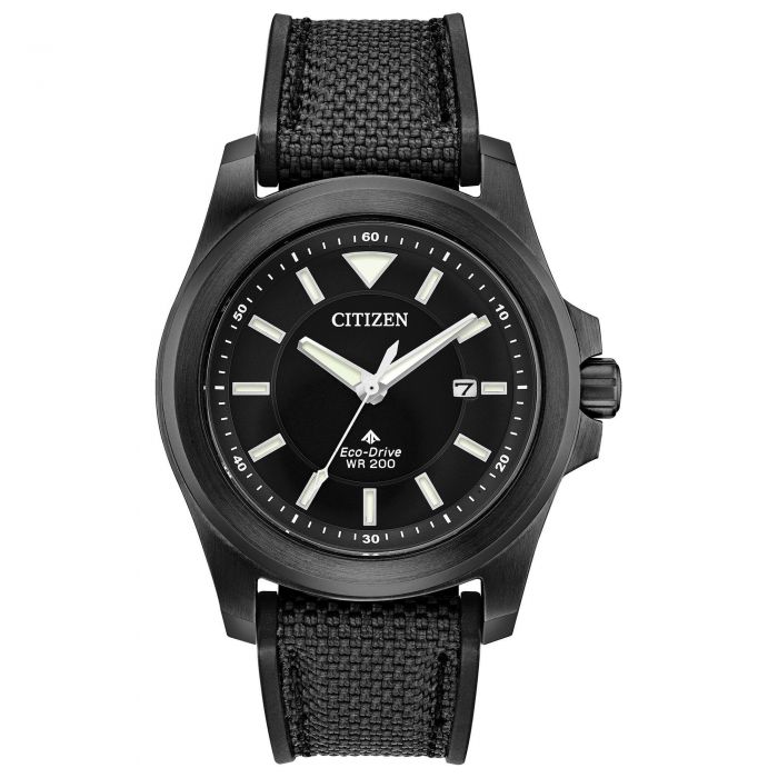 Men's Citizen Promaster Tough Black Fabric Strap Watch ...