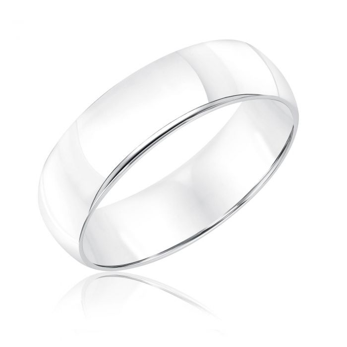 Men S Comfort Fit 6mm White Gold Wedding Band Reeds Jewelers