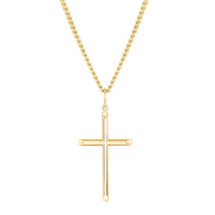 Men S Gold Filled Cross Pendant With 24 Chain Reeds Jewelers - Double Strand Cross Pendant Necklace Men S Gold Filled Cross Pendant With 24 Chain Reeds Jewelers - Double Strand Cross Pendant Necklace