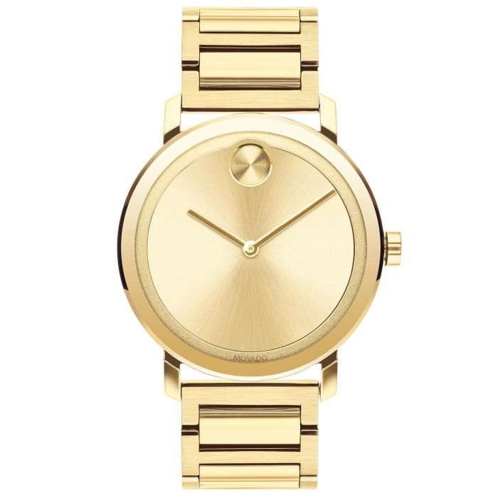 Men S Movado Bold Evolution Pale Gold Tone Ion Plated Stainless