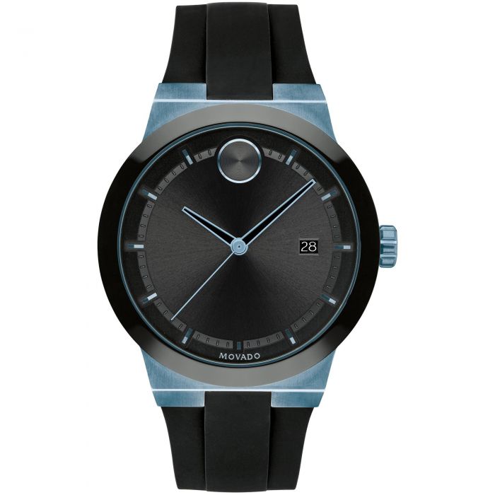 Men S Movado Bold Fusion Ice Blue Ion Plated Stainless Steel