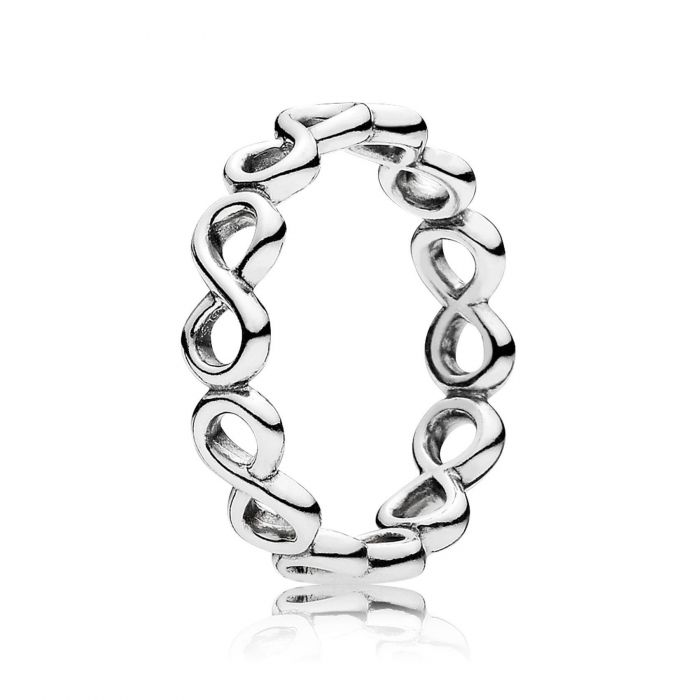 Infinity Ring NOUVEAU Argent Sterling .925 Corde Love Band