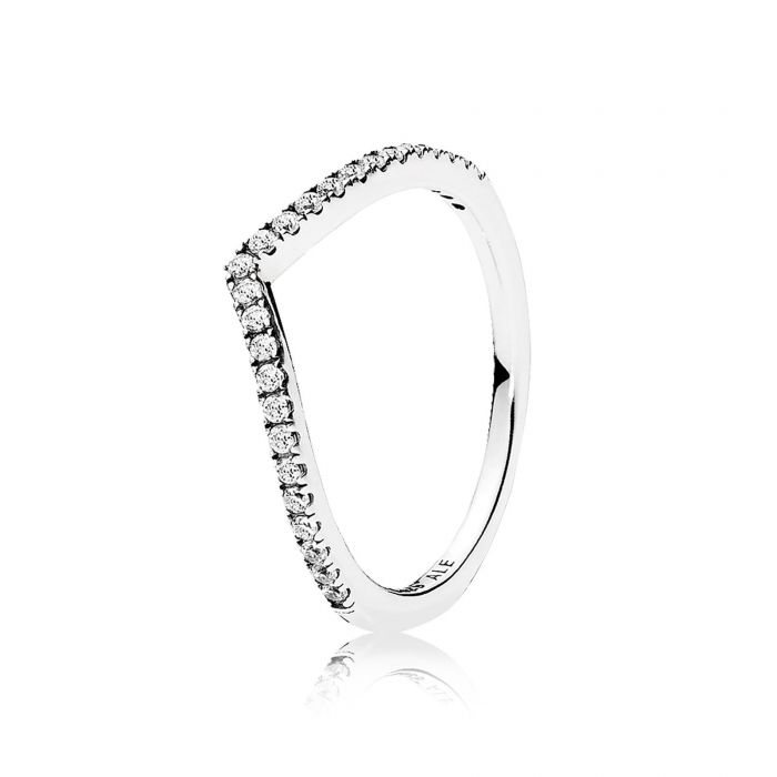 3 X GENUINE 925 STERLING SILVER SPARKLING SHIMMERING WISHBONE STACKING RINGS,