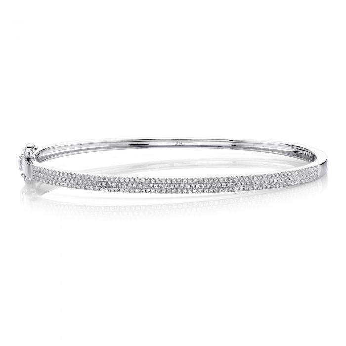 sulle immagini di piedi di scarpe temperamento classico Shy Creation Diamond Pavé White Gold Bangle Bracelet 1/2ctw ... sulle immagini di piedi di scarpe temperamento classico Shy Creation Diamond Pavé White Gold Bangle Bracelet 1/2ctw ...