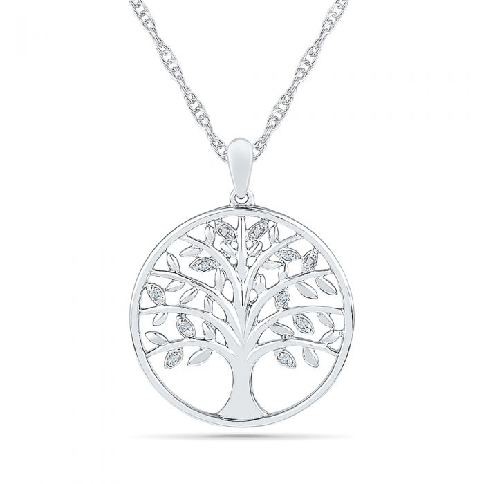 Sterling Silver Filled Tree of Life Pendant on 18/" Fine Rope Chain FREE POST