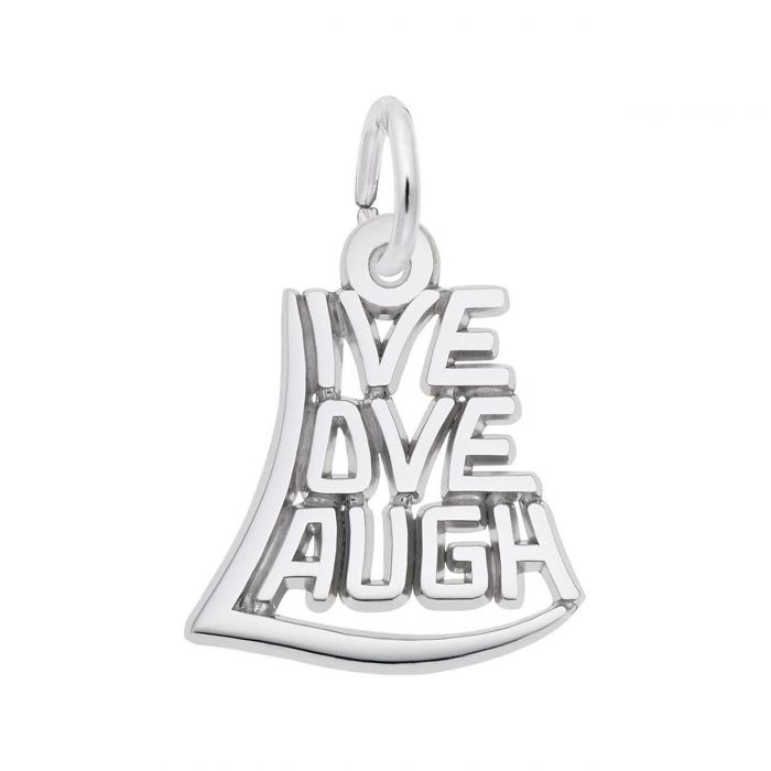 LIVE LOVE LAUGH CHARM 925 STERLING SILVER