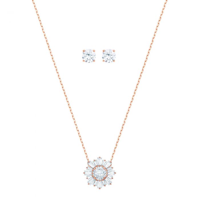Swarovski Crystal Clear Sunshine Necklace And Earring Set Swarovski Crystal Clear Sunshine Necklace And Earring Set