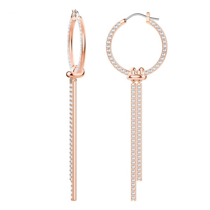 Swarovski Crystal Lifelong Rose Gold Tone Hoop Earrings Swarovski Crystal Lifelong Rose Gold Tone Hoop Earrings