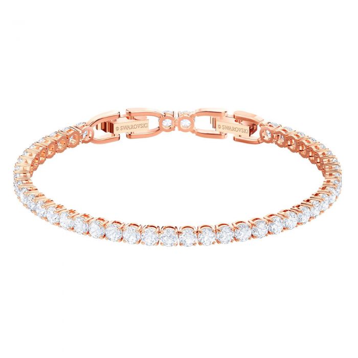 Swarovski Crystal Rose Gold Tone Tennis Bracelet Swarovski Crystal Rose Gold Tone Tennis Bracelet