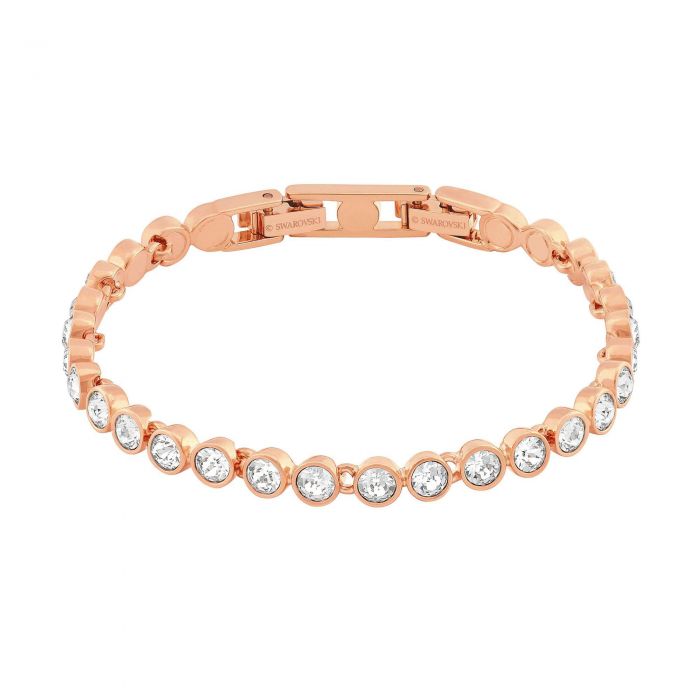 Swarovski Crystal Rose Gold Tone Tennis Bracelet Swarovski Crystal Rose Gold Tone Tennis Bracelet