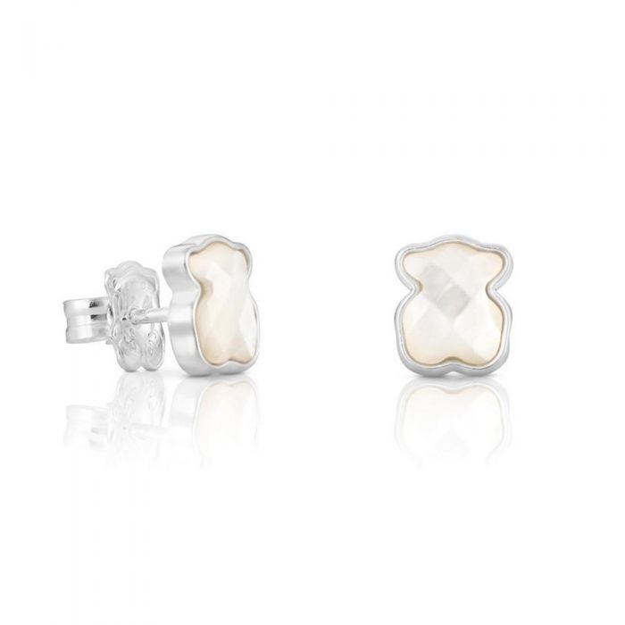 Small Diamond-Shaped Mother of Pearl 925 Sterling Silver Dangle Earrings