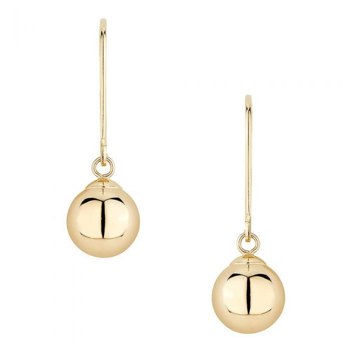 Yellow Gold 8mm Ball Drop Earrings | REEDS Jewelers