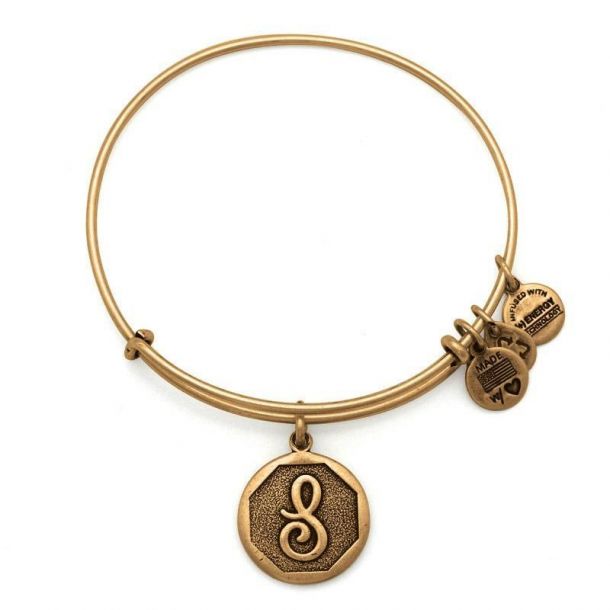 Women's alex and ani initial k charm bangle bracelet Clearance