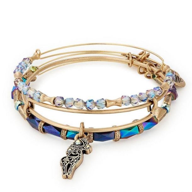 Alex and Ani Reindeer Set of 3 Bangle Bracelets Rafaelian Gold Finish