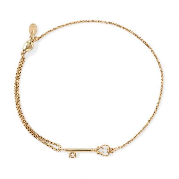Alex and Ani Skeleton Key Pull Chain Bracelet - Gold Plated | REEDS ...