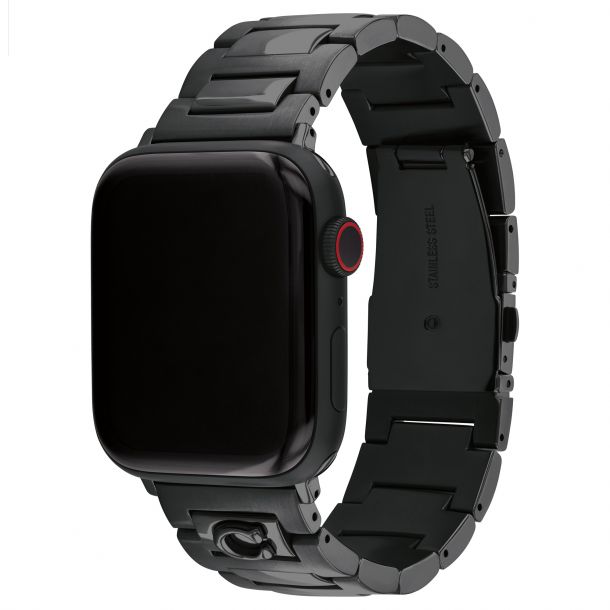 COACH Apple Watch Strap | Black Ion-Plated Stainless Steel | 42mm, 44mm ...