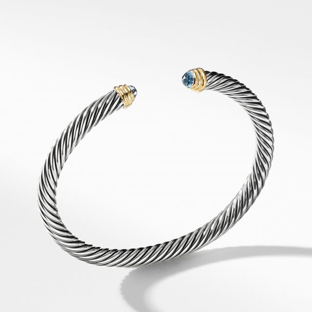 David Yurman Cable Classic Collection® Bracelet with Blue Topaz and 14k ...