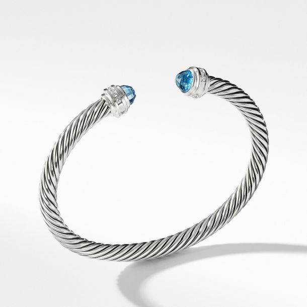 david yurman cable bracelet blue topaz