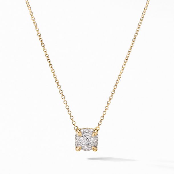 David Yurman Claine Pendant Necklace In 18k Yellow Gold With Full Pavé Diamonds Reeds Jewelers - David Yurman Petite Pavé Pendant Necklace With Diamonds David Yurman Claine Pendant Necklace In 18k Yellow Gold With Full Pavé Diamonds Reeds Jewelers - David Yurman Petite Pavé Pendant Necklace With Diamonds