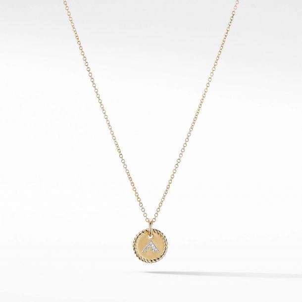 David Yurman Initial Charm Necklace 