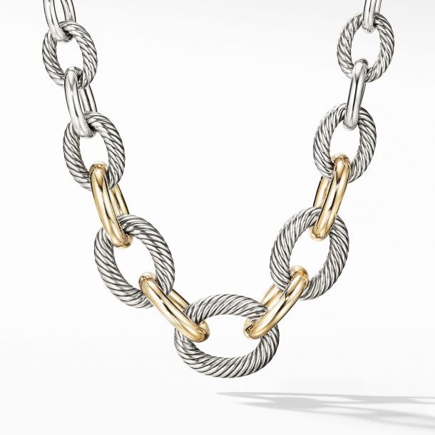 David Yurman Medium Oval Chain Necklace 
