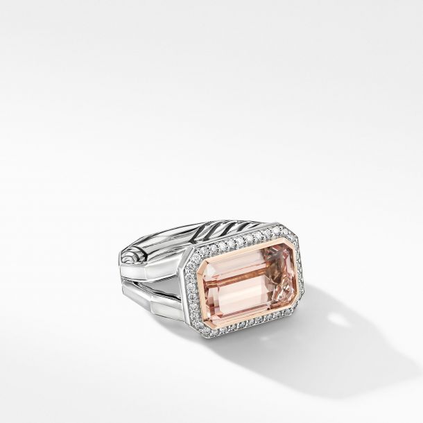 David Yurman Novella Statement Ring with Pavé Diamonds and