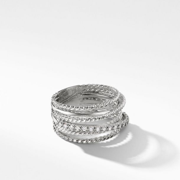 Authentic DAVID YURMAN PURE FORM®  TWO ROW RING Size 9 Ret 17mm-Women's $700