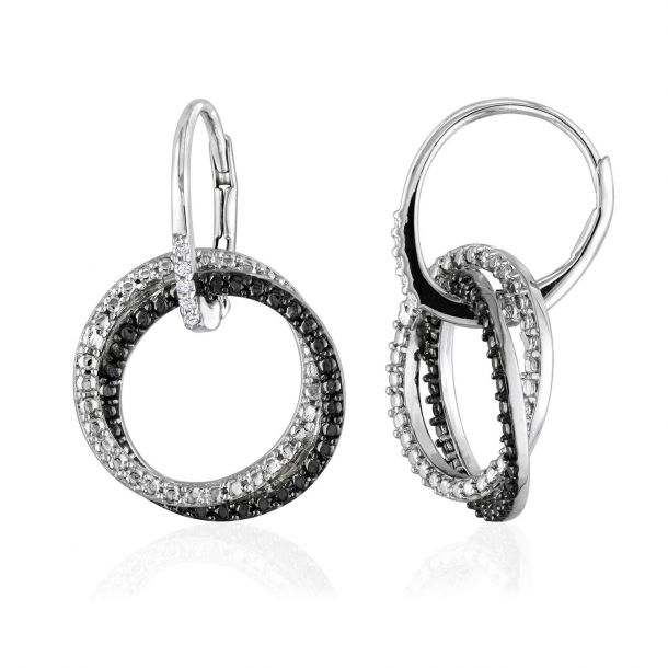 Pair of secured Leverback Earrings Black or White Rhodium Plated Craft findings for designer to create unusual jewelry