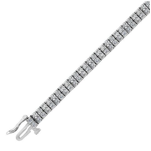 Diamond Double Row Tennis Bracelet 4ctw REEDS Jewelers