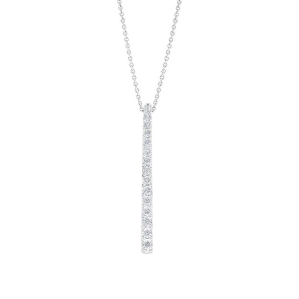 Diamond Vertical Bar Pendant Necklace 1 