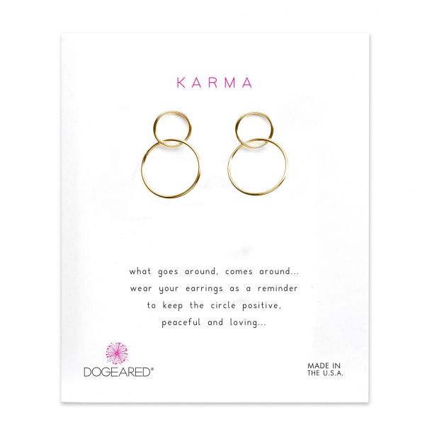 Dogeared Karma Linked Circle Earrings 