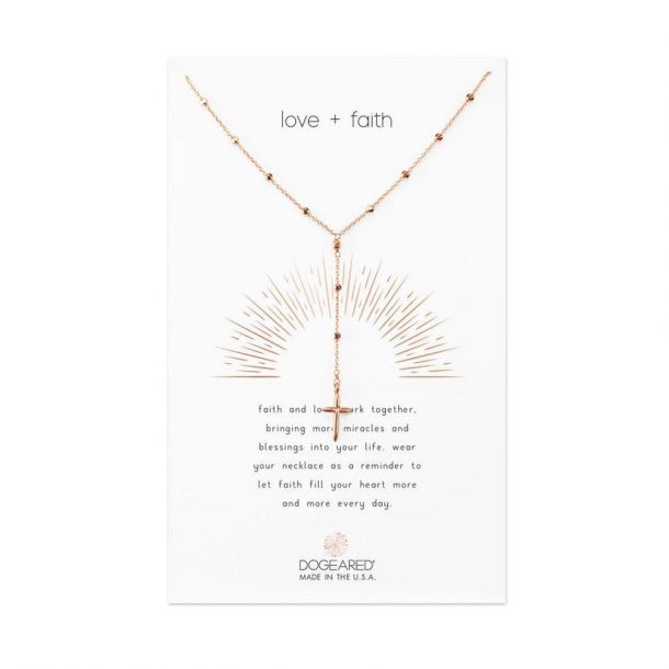 Dogeared Love+Faith Cross Rosary 
