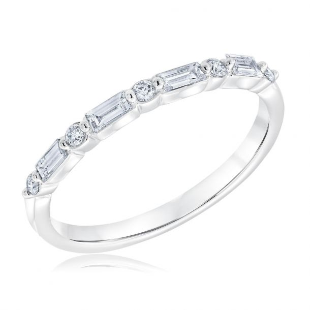 Details about   Semi Mount Round 2MM Faceted Cut Wedding Ring 14k White Gold