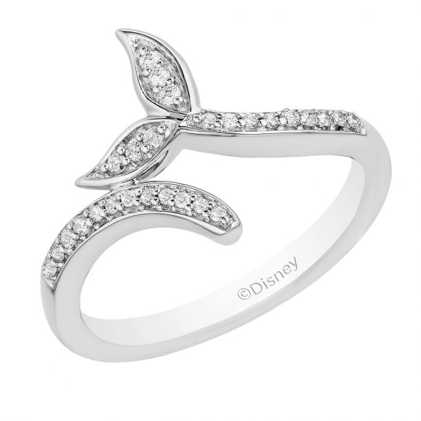 Enchanted Disney Fine Jewelry Ariel S Diamond Mermaid Ring 1 6ctw Size 7 Reeds Jewelers