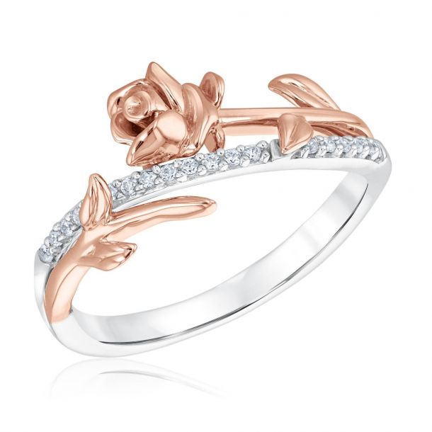 925 Sterling Silver Rose Gold Tone Bypass Band Ring Fine Jewelry For Women Gifts For Her