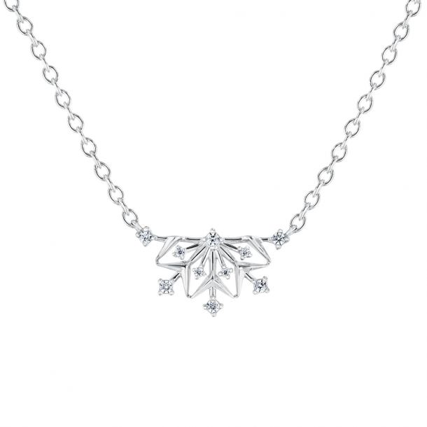 Enchanted Disney Fine Jewelry Elsa S Frozen 2 Diamond Broken Snowflake Necklace 1 10ctw Reeds Jewelers