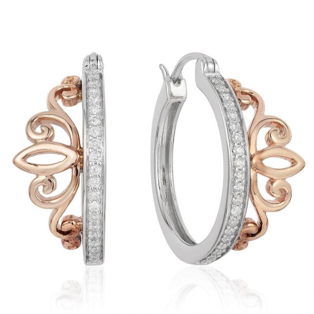 princess hoop earrings
