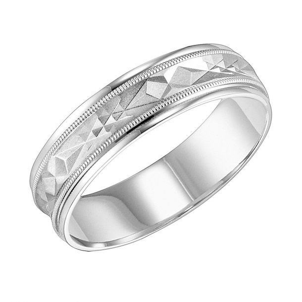 10k Yellow Gold 6mm Engravable Double Milgrain Comfort Fit Band 10k Yellow Gold 6mm Engravable Double Milgrain Comfort Fit Band