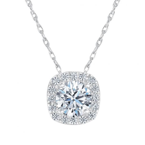 Cushion Cut Diamond Solitaire Necklace 2024 towncentervb