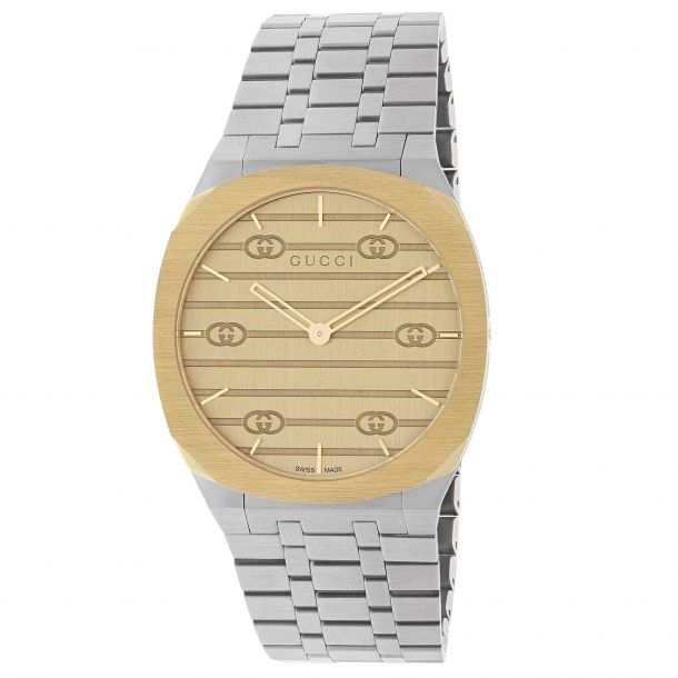 Gucci 25H Two-Tone Stainless Steel Watch YA163403 | REEDS Jewelers